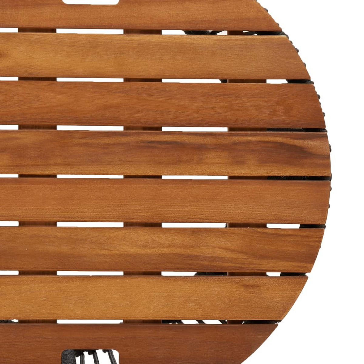 GARTEN-BEISTELLTISCHE 2er Set Mit Holzplatte Grau Poly Rattan - Grau, Kunststoff (50/50/45cm) - vidaXL