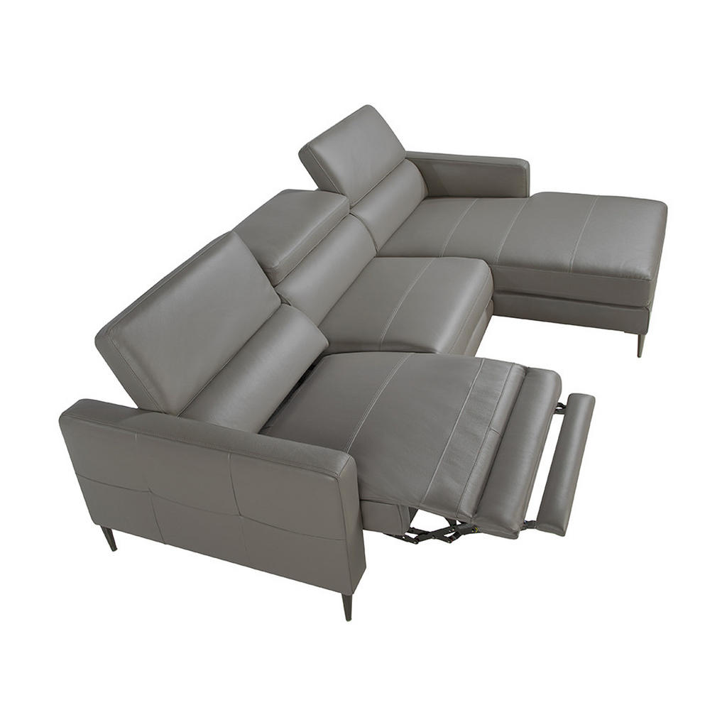 Thumbnail - Angel Cerda Ecksofa, Dunkelgrau, Grau, Leder, L-Form, 258x173 cm, Wohnzimmer, Sofas & Couches, Wohnlandschaften, Ecksofa...