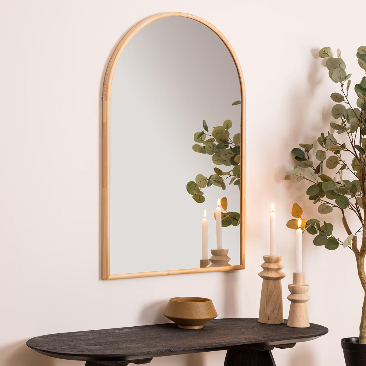 SPIEGEL Kiefernholz Kim 60/90 cm - Braun, Holz (60/90/60cm) - Atmosphera Createur d´interieur