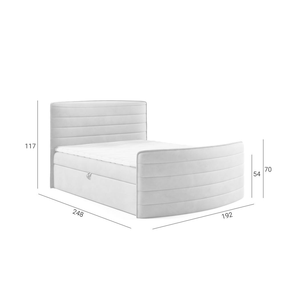 Thumbnail - AN-Moebel 4u Boxbett, Rot, Textil, H3, Rechteckig, 140x200 cm, Schlafzimmer, Betten, Boxspringbetten