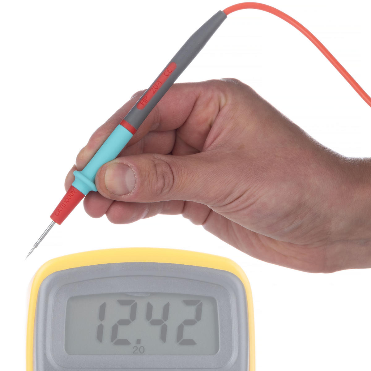 MESSLEITUNG Universal, 1000 V CAT III, 20 A, Nadelspitze 0,4 mm, Silikon, 103 cm, Bananenstecker - Multicolor, Kunststoff/Metall (10/10/10cm)