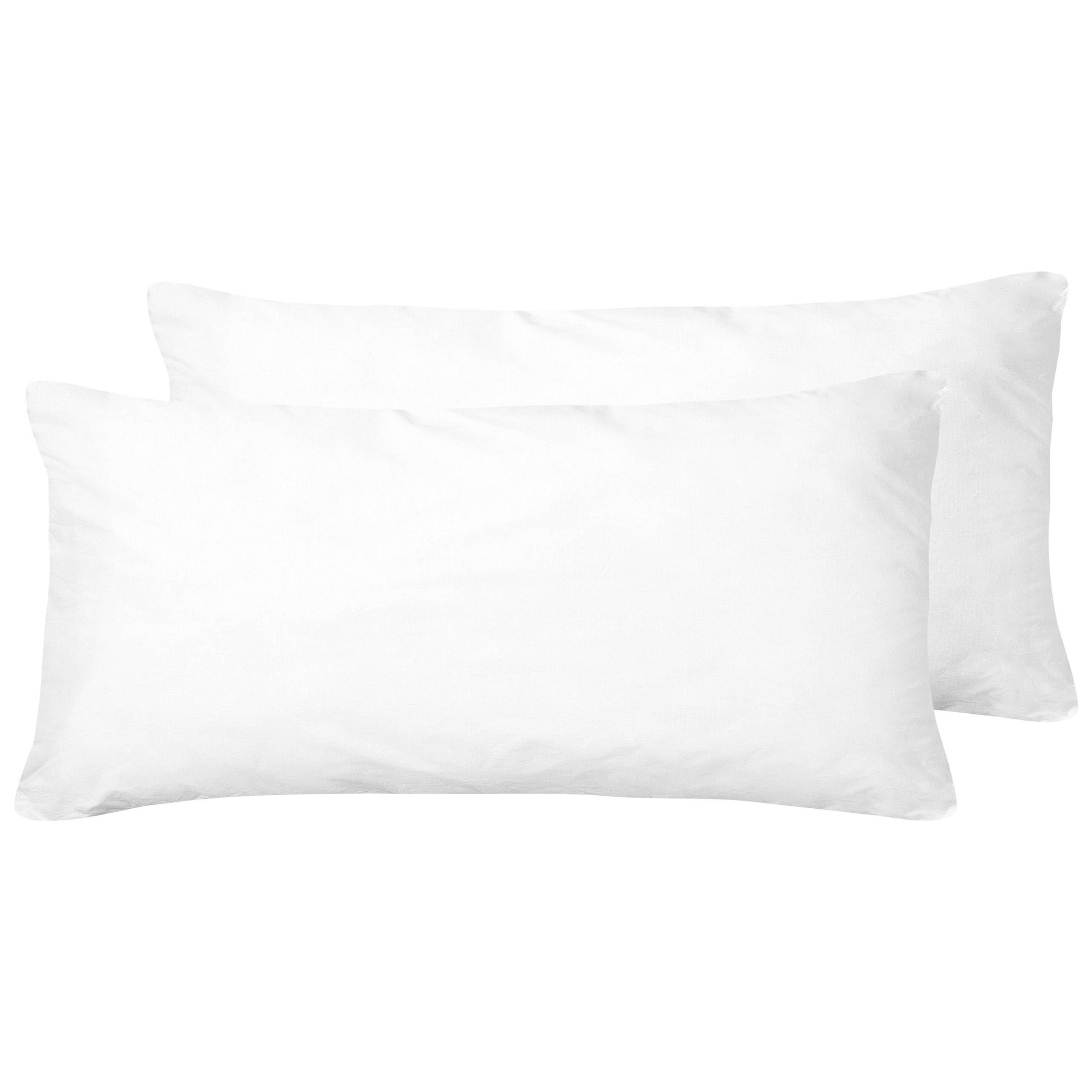 KOPFKISSEN 2er-Set Weiß 40/80 cm Errigal - Weiß, Textil (40/80cm) - Beliani