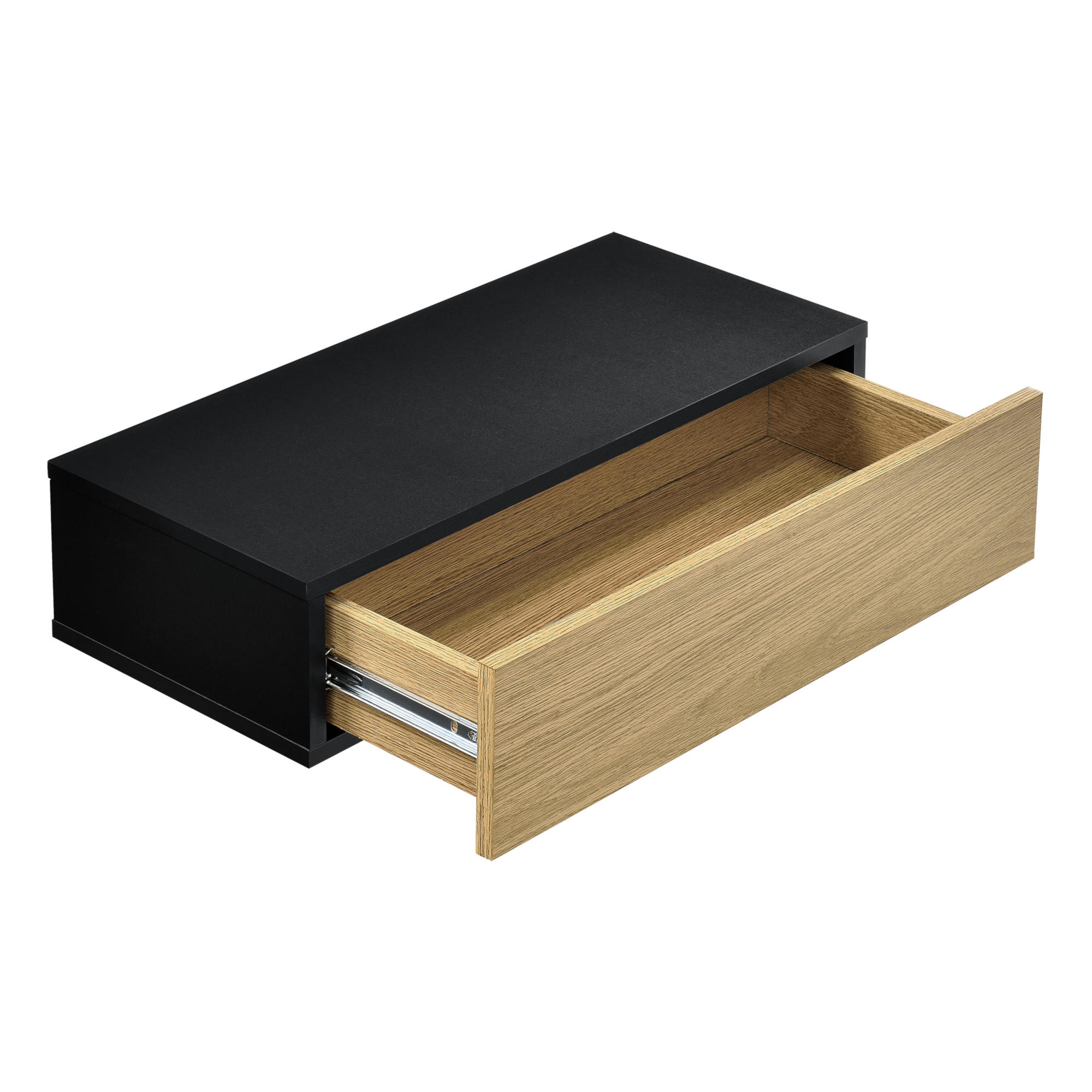 Thumbnail - [en.casa] Wandregal, Schwarz, Holzwerkstoff, 50x12x24 cm, Wohnzimmer, Regale, Wandregale