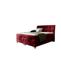 BOXSPRINGBETT Elektrisch Franco - Rot, Holzwerkstoff/Textil (120/200cm) - Fun Möbel