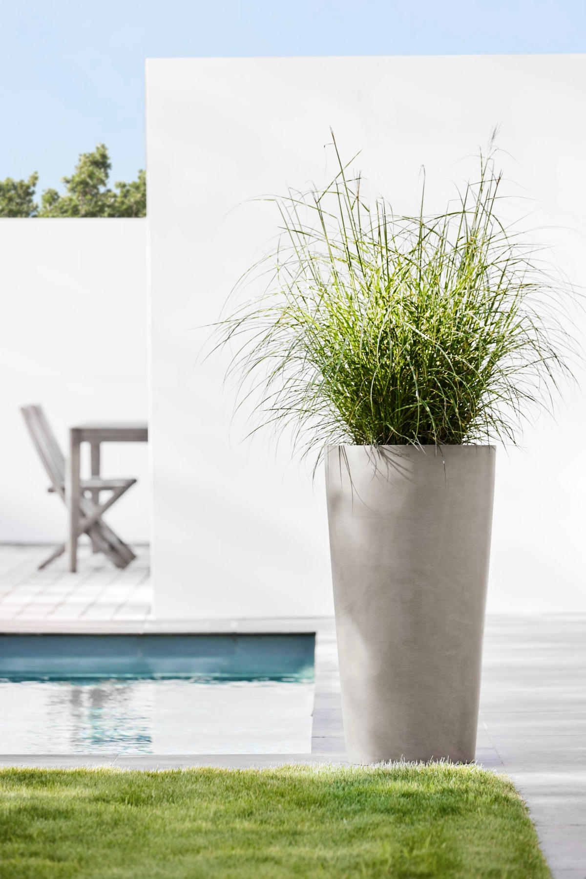 BLUMENTOPF Amsterdam Extra High 49,8/91 cm Taupe - Taupe, Kunststoff (49.8/91cm) - Ecopots