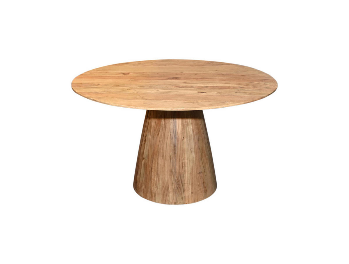 ESSTISCH rund aus Akazienholz 130cm, natürlich - Braun, Holz (130/130/76cm) - Giga Meubel