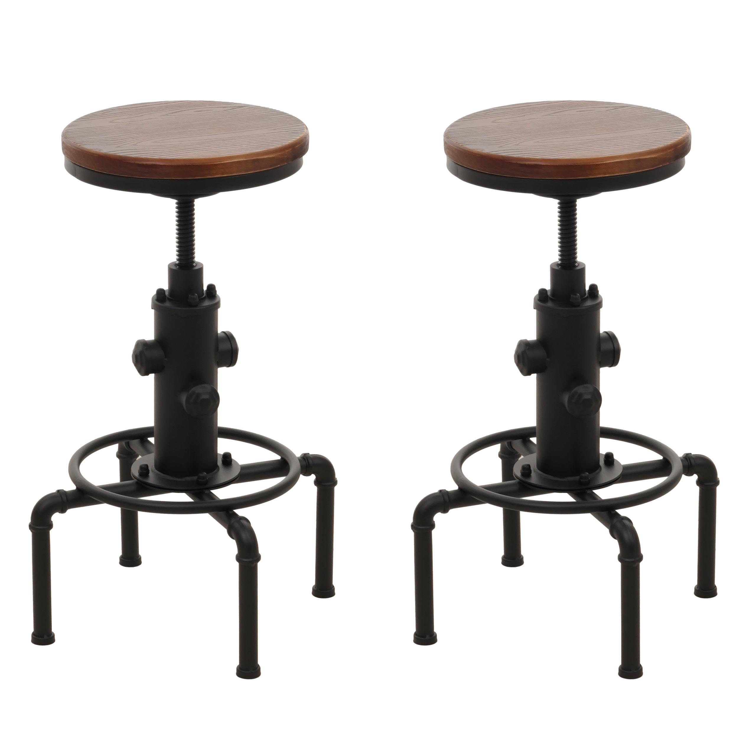 BAROVÉ ŽIDLE Hnědé, sada 2 ks - hnědá, dřevo (34/85/34cm) - MCW