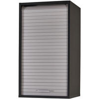 KÜCHENOBERSCHRANK mit Rolladentür 35/40/72cm - Schwarz, Holzwerkstoff (40/72/35cm) - Simmob