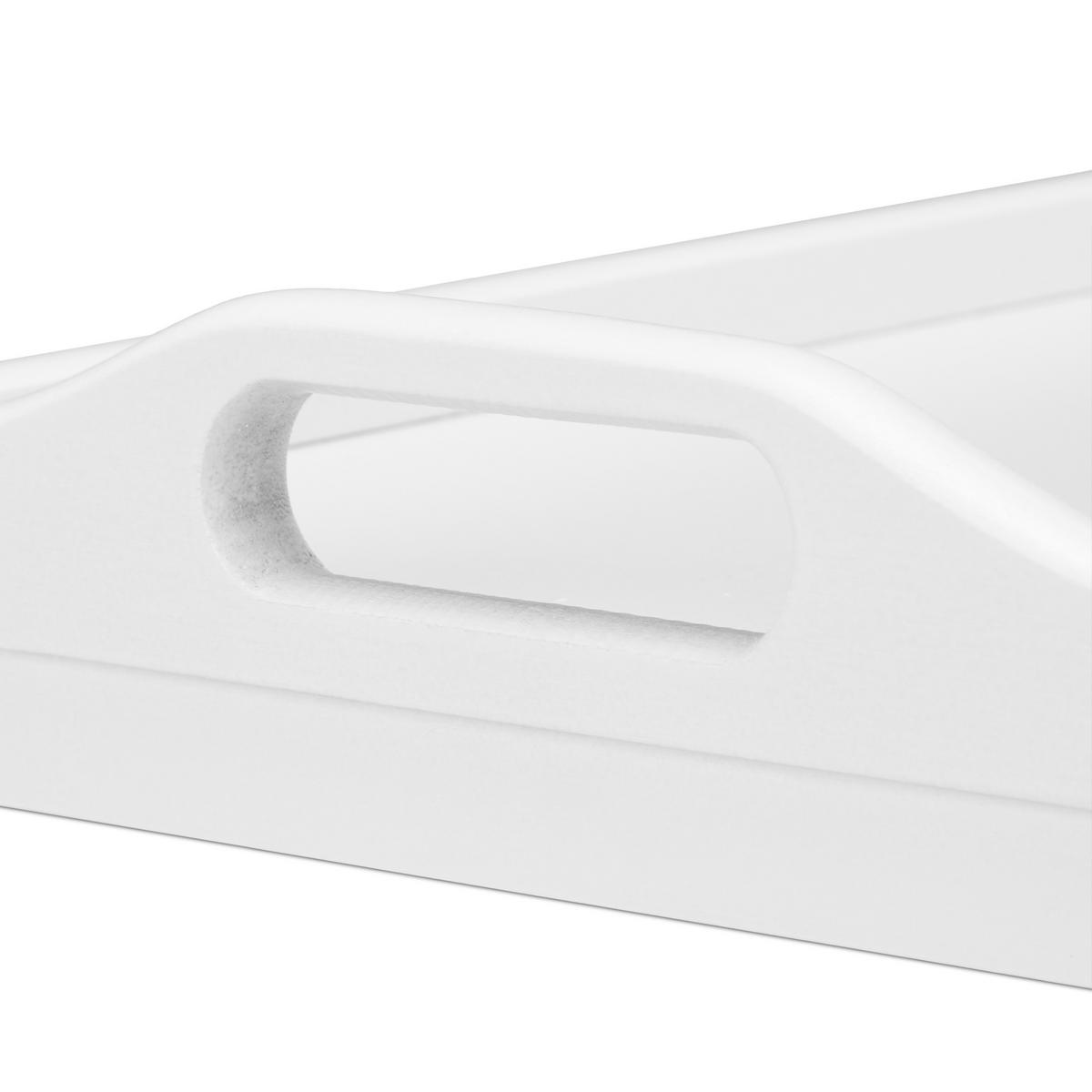 NOČNA mizica - bela, leseni material/les - Relaxdays