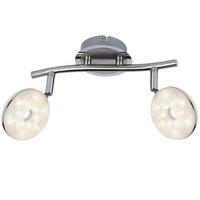 LED DECKENLEUCHTE Nickel-matt Silber - Silberfarben, Metall (27.7/28/19cm) - Globo Lighting