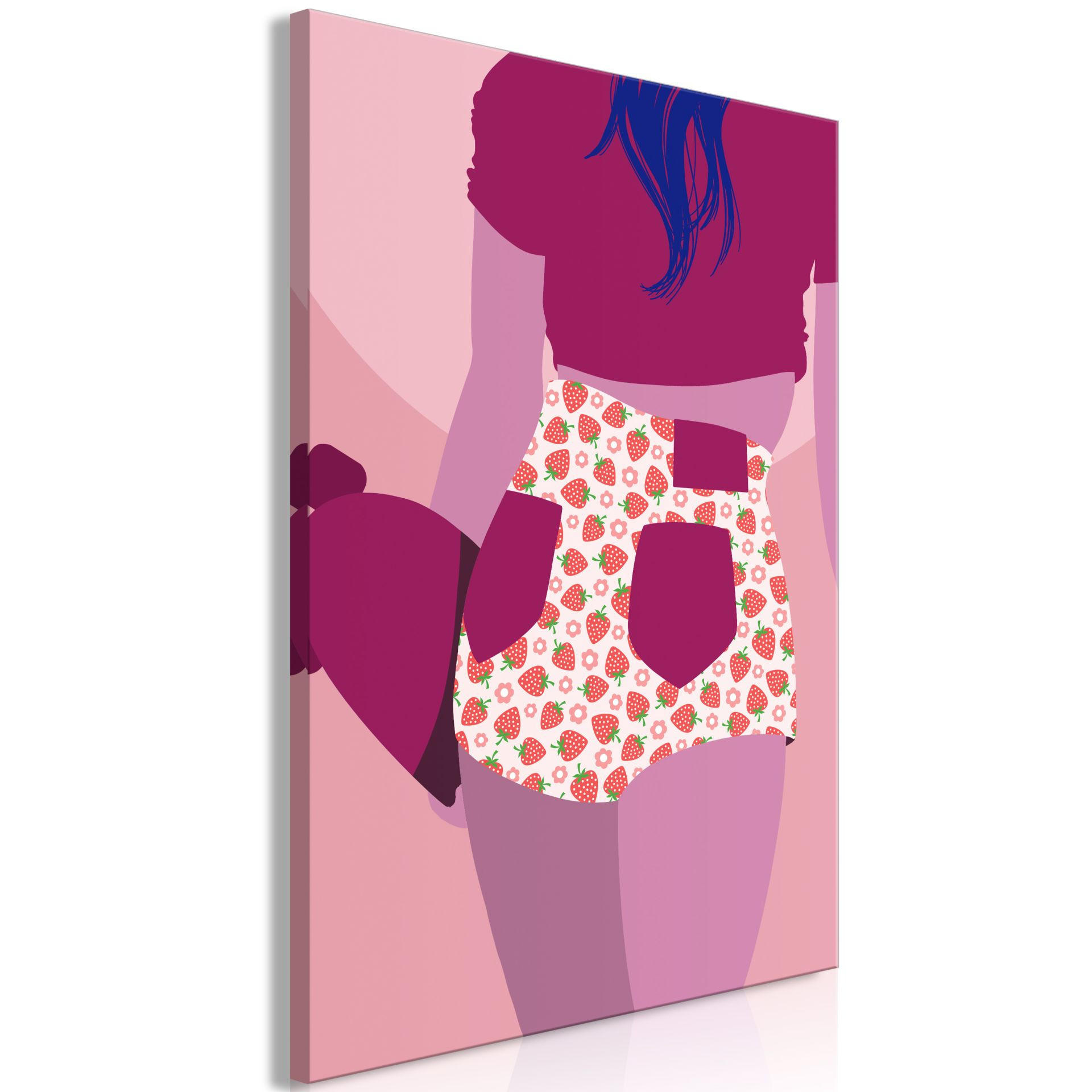 KUNSTDRUCK Rosa 60/90 cm - Pink/Lila, Textil (60/90cm) - KUNSTLOFT