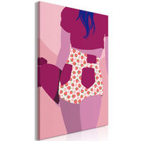 KUNSTDRUCK Rosa 60/90 cm - Pink/Lila, Textil (60/90cm) - KUNSTLOFT
