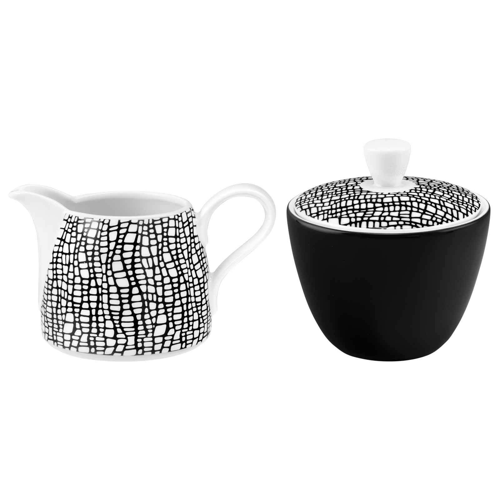 MILCH- UND ZUCKER-SET Life Fashion Glamorous Black je 260 ml - Schwarz, Keramik (1/1cm) - Seltmann Weiden