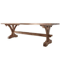 ESSTISCH Teak 270x100x78 natur unbehandelt BASSANO #128 - Naturfarben, Holz (270/100/78cm) - Massivmoebel24