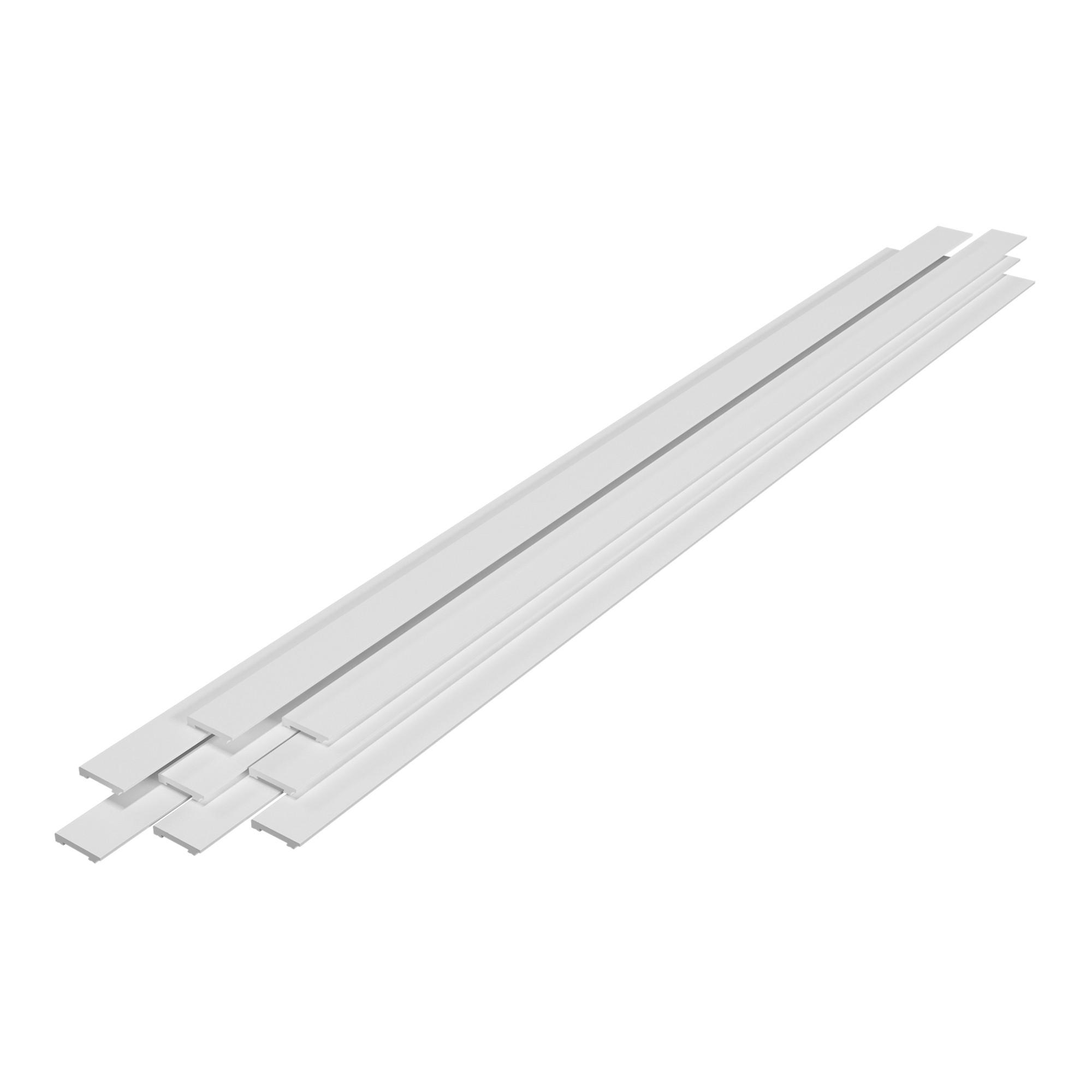 SOCKELLEISTEN-SET 32 TLG. Coevorden - Weiß, Kunststoff (195/7/1.2cm) - [neu.haus]