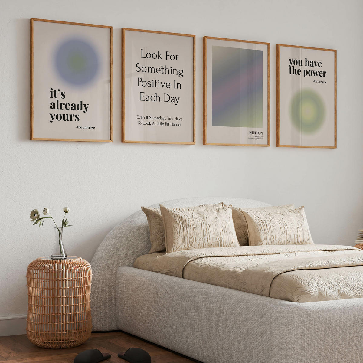 PLAKÁT Sada Aura Afirmace Pozitivní Citáty 4x A3 30x42 cm - různobarevná, papír (30/42/42cm) - Muralo
