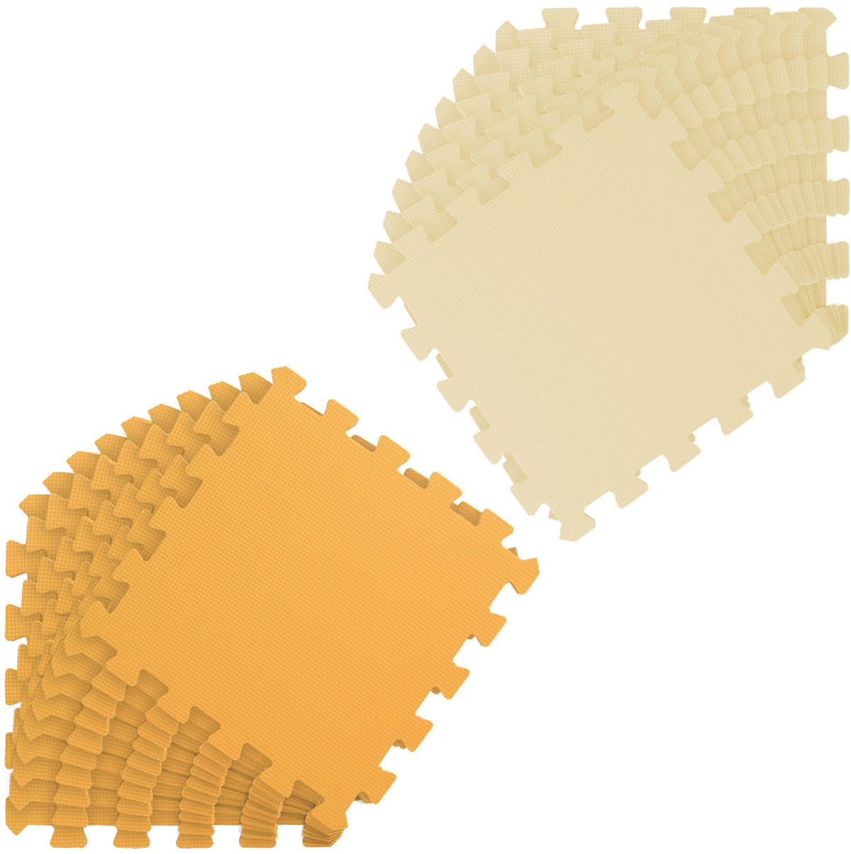 SPIELMATTE ab Null - 180/90/1 cm Puzzlematte Beige - Multicolor, Kunststoff (30/30cm) - Littletom