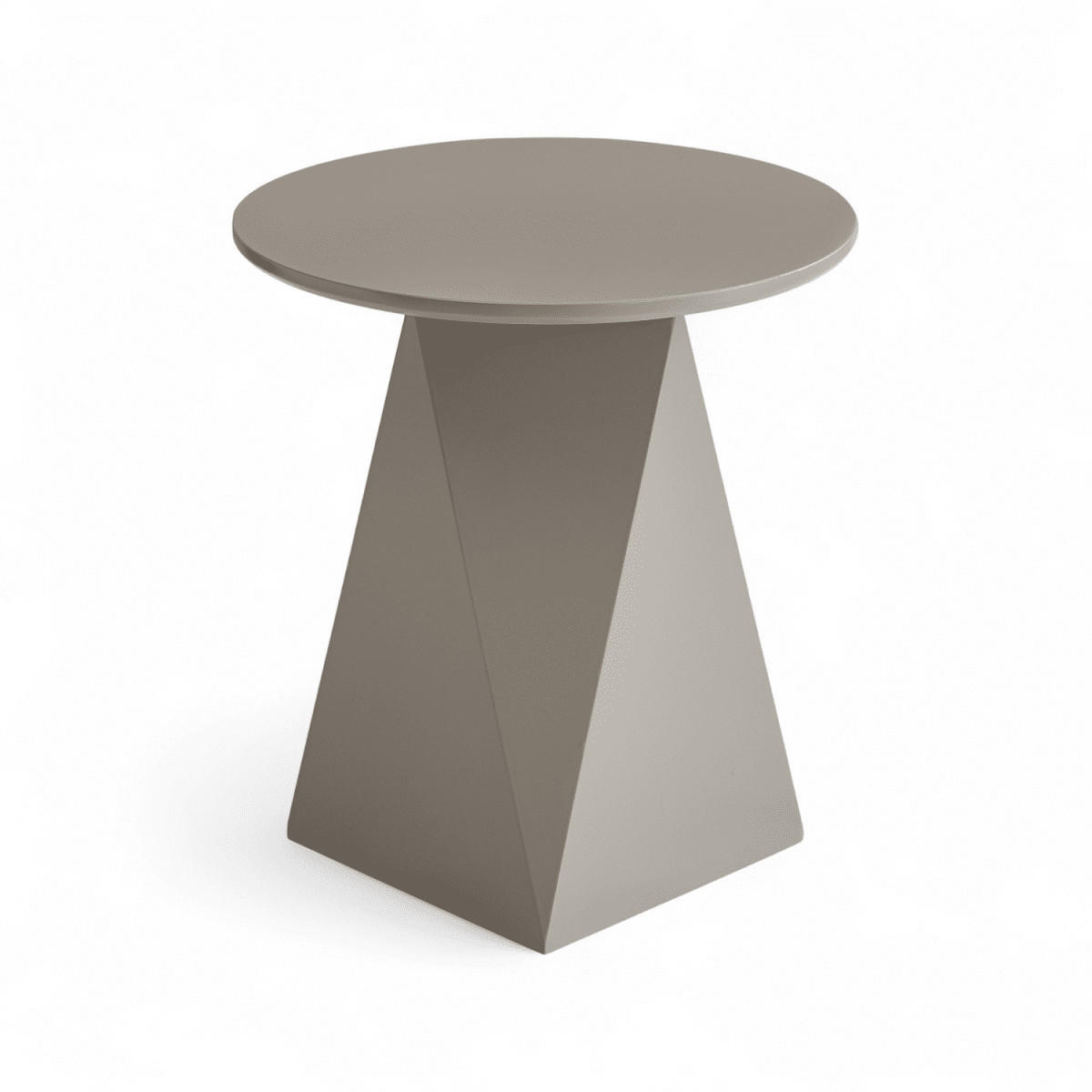 COUCHTISCH rund Beige 50/50/50 cm - Taupe/Graubraun, Holzwerkstoff (50/50/50cm) - Furnhouse