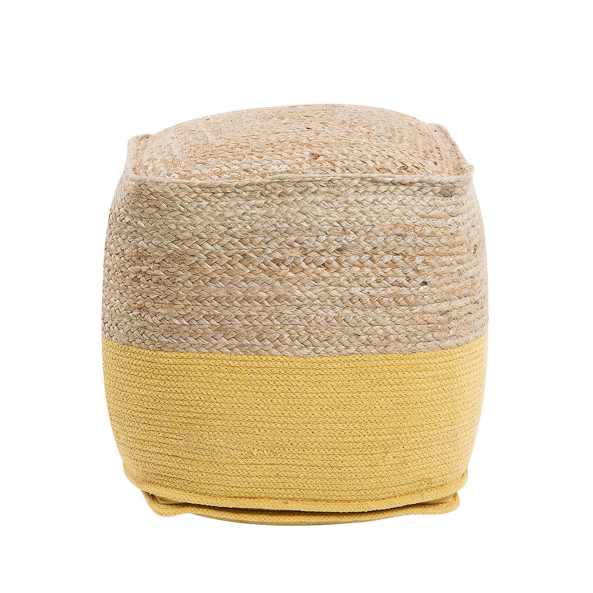 POUF Kirama 44/44/44 cm - Beige, Naturmaterialen (44/44/44cm) - Beliani
