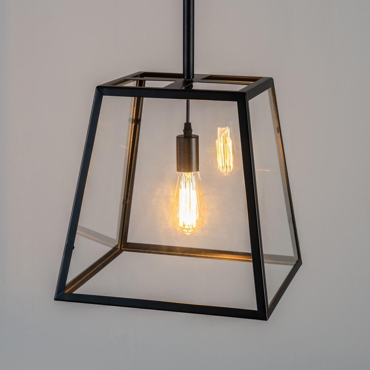 HÄNGELEUCHTE Fresy, Schwarz, 35cm - Schwarz, Glas (35/35/35cm) - KOSILUM