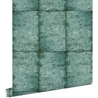 TAPETE Zinkplatten 53 cm x 10.05 m - Grün, Papier (53/1000cm) - ESTAhome