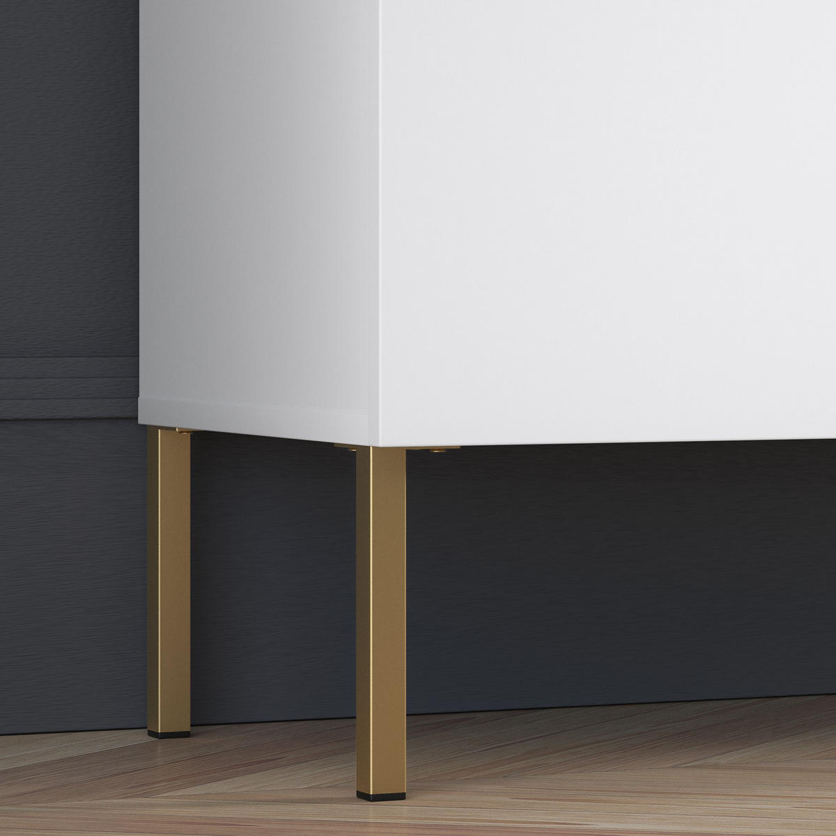 KOMMODE NEBRO,Weiß - Weiß, Holzwerkstoff (100/120/37cm) - KONSIMO®