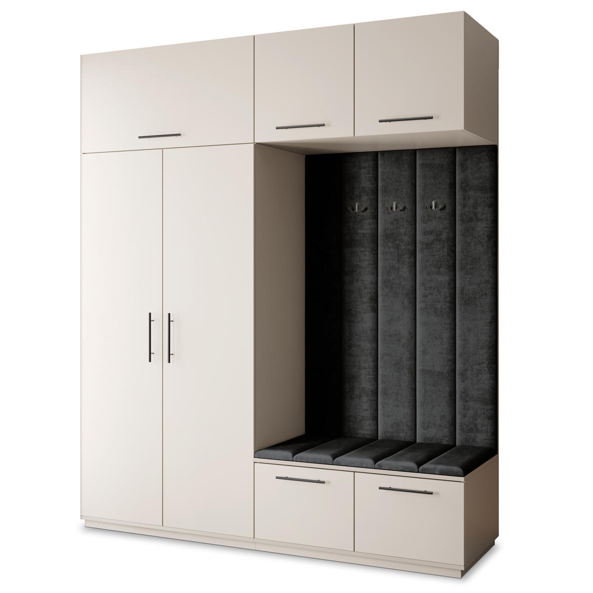 GARDEROBENSCHRANK REMA 200/240/60 cm Modern Kaschmir - Kaschmir, Holzwerkstoff (200/240/60cm) - MASSENO