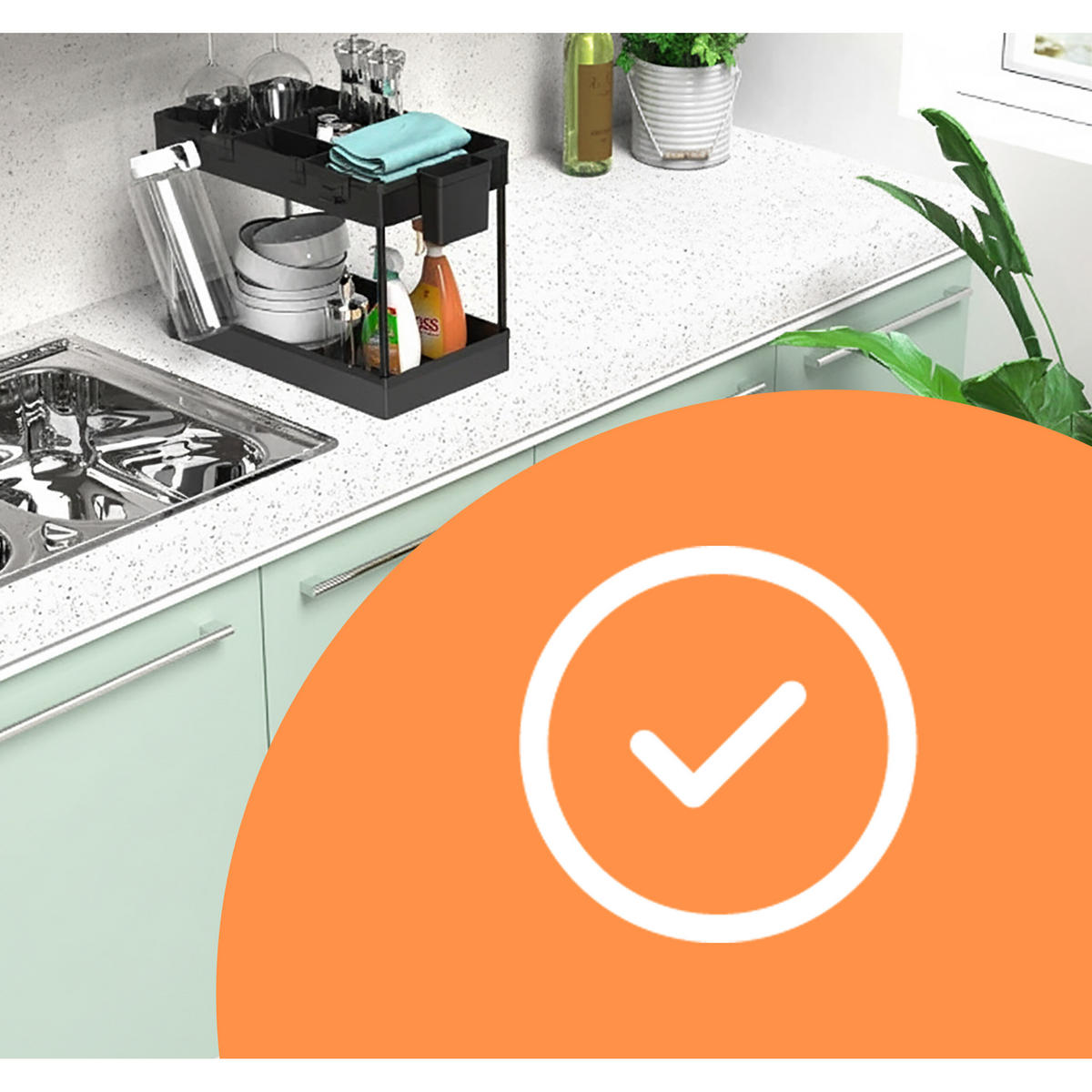 ROLLWAGEN - Weiß, Kunststoff/Metall (40/62.5/22cm) - Relaxdays