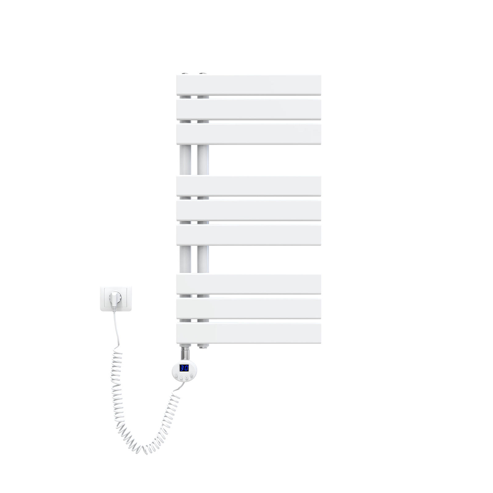 HEIZKÖRPER Elektrisch WLAN Thermostat Weiß 75/40 cm - Weiß, Metall (40/76.2/5.9cm) - EMKE