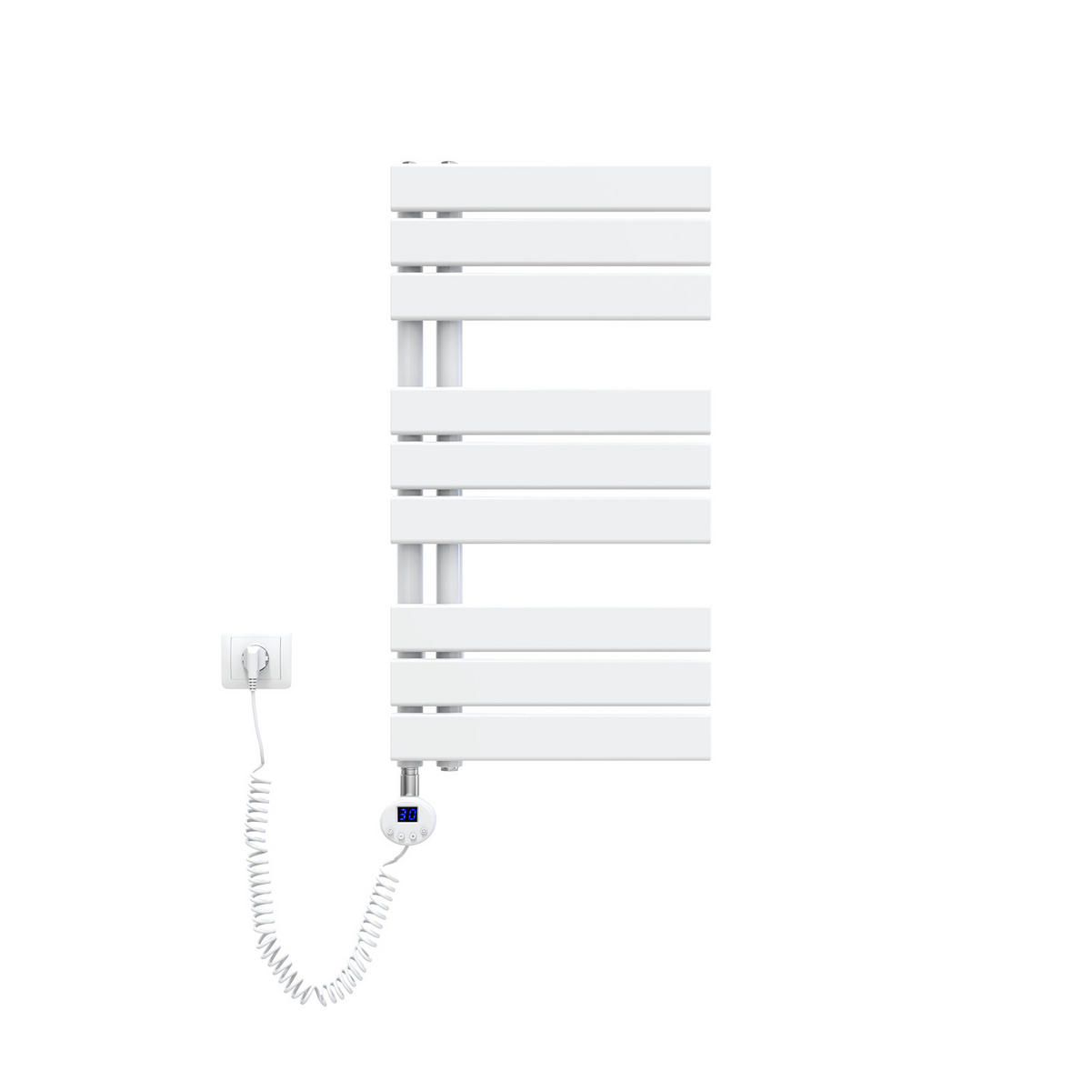 HEIZKÖRPER Elektrisch WLAN Thermostat Weiß 75/40 cm - Weiß, Metall (40/76.2/5.9cm) - EMKE