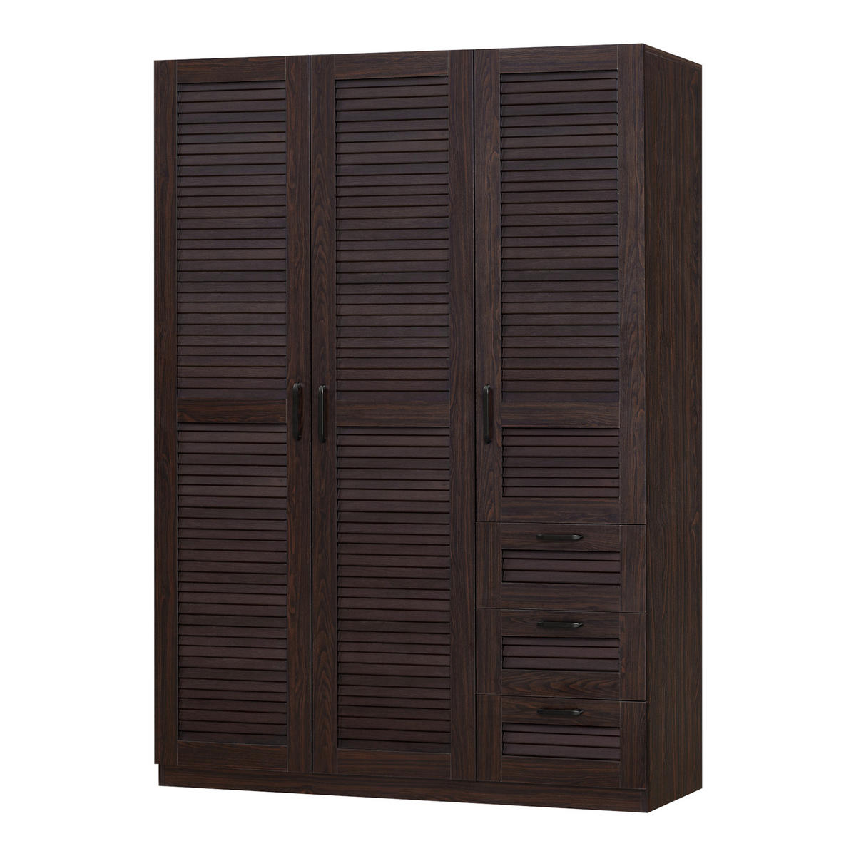 KLEIDERSCHRANK Finning - Walnussfarben, Holzwerkstoff (120/176/52cm) - [en.casa]