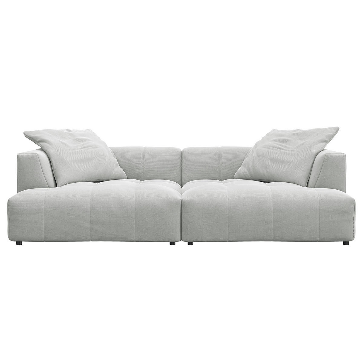 BIGSOFA - Schwarz/Grau, Holz/Kunststoff (270/72/93cm) - home24