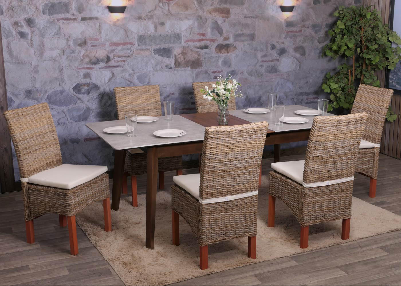 ESSZIMMERSTUHL Braun 6er-Set - Braun, Holz (46/96/50cm) - MCW
