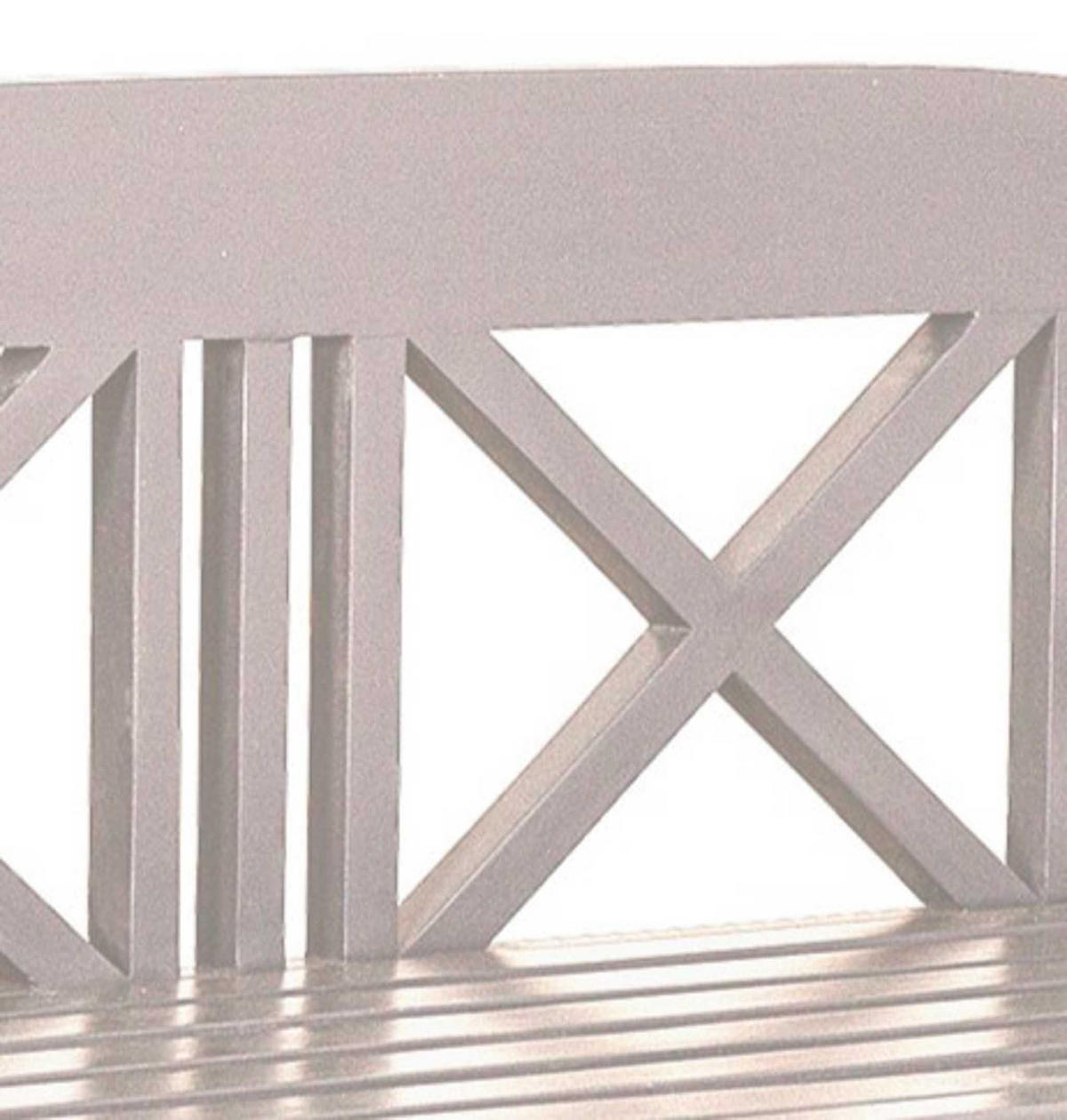 GARTENBANK Föhr Mahagoni Weiß 120 cm - Weiß, Holz/Metall (130/83/53cm) - Mr. Deko