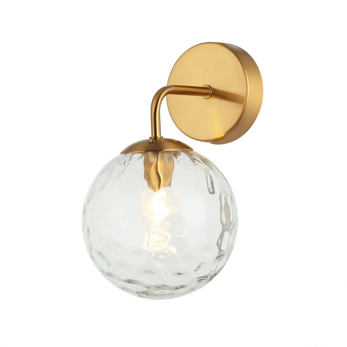 WANDLEUCHTE Winoa, Gold / Messing, 25cm - Goldfarben, Glas (15/25/18cm) - KOSILUM