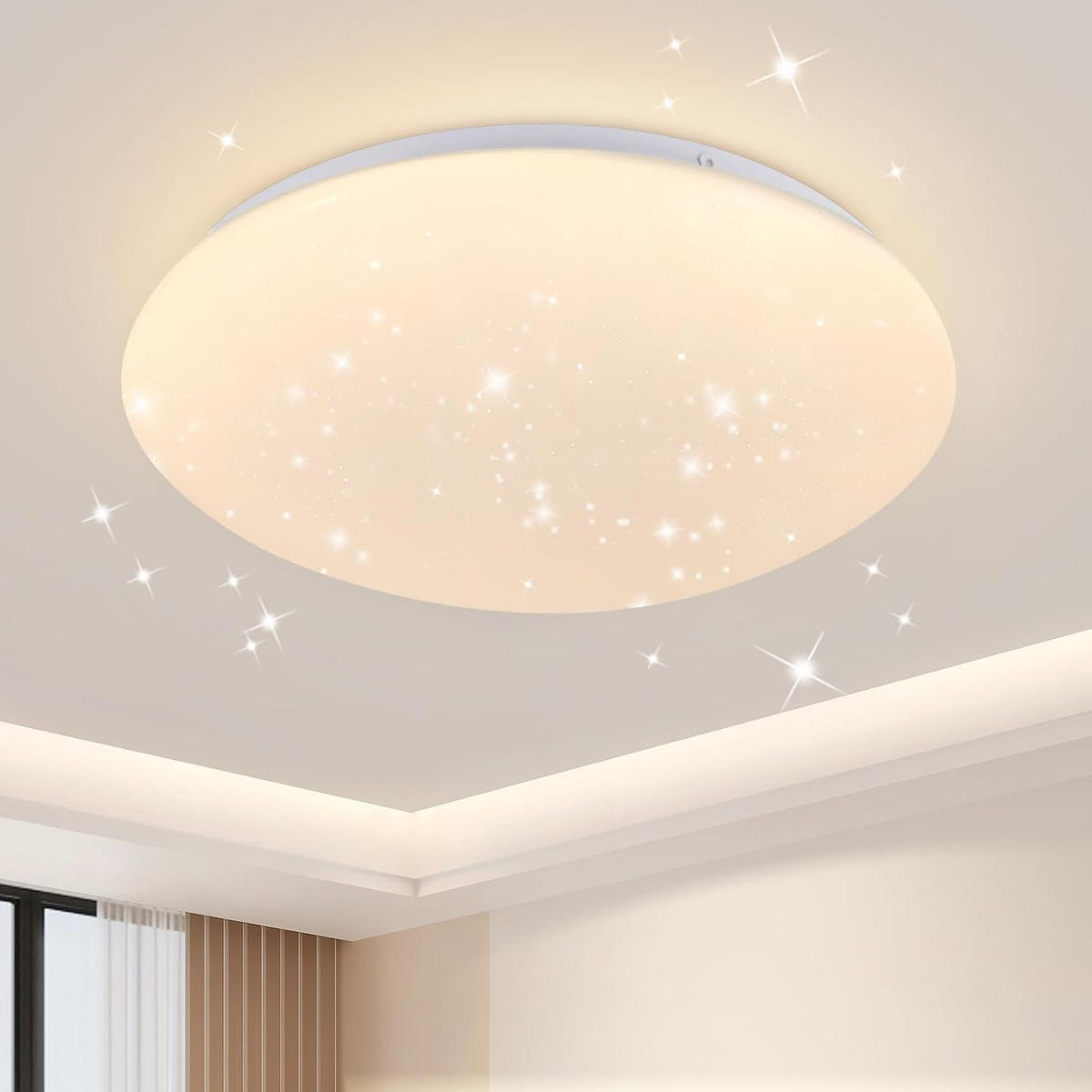 LED-DECKENLEUCHTE Falkenhainbach 25.2/6.2/25.2 cm - Weiß, Kunststoff (25.2/25.2/6.2cm) - ZMH