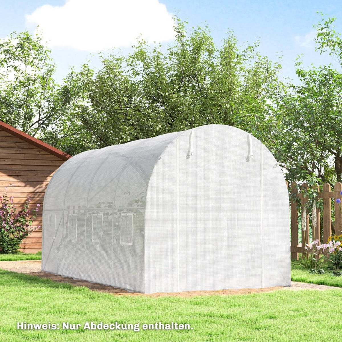 GEWÄCHSHAUSFOLIE 4x2 m Tür Fenster UV Schutz weiß - Weiß, Kunststoff (400/200/200cm) - Fortuna Lai