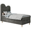 BOXBETT FLOW 90/180 Dunkelgrau Velvet hydrophob - H3 - Dunkelgrau, Holz/Textil (90/180cm) - MKS