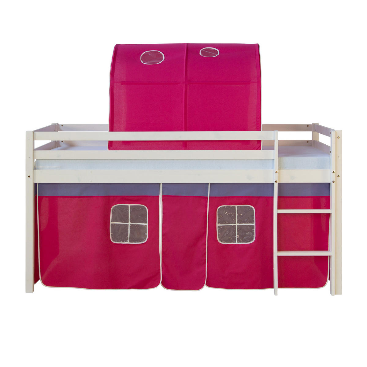 HOCHBETT Leiter 90/200 cm Pink - Pink/Weiß, Holz - Homestyle4u