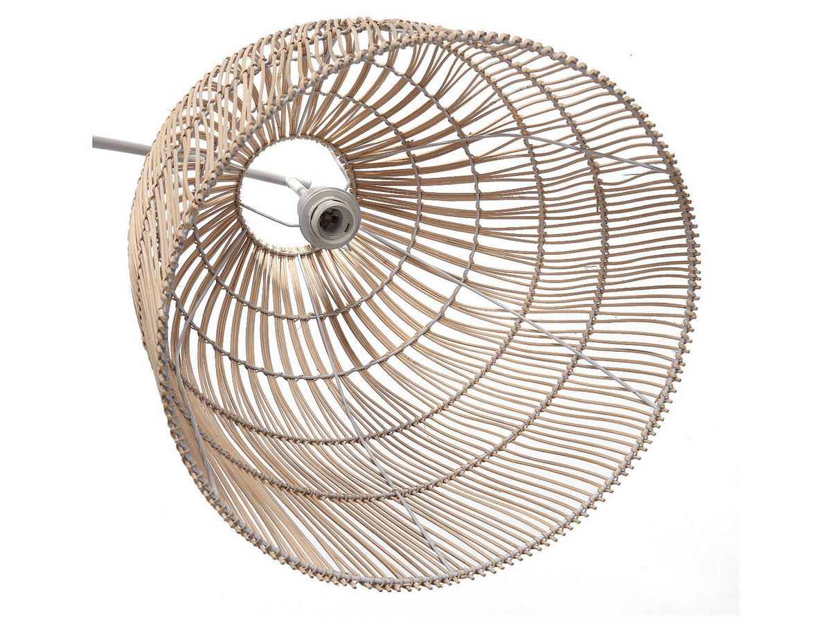 STEHLEUCHTE - 55 cm x 40 cm - metall - naturfarben hell, weiß Parnaiba - Naturfarben/Weiß, Metall (40/55/177cm) - Vente-Unique