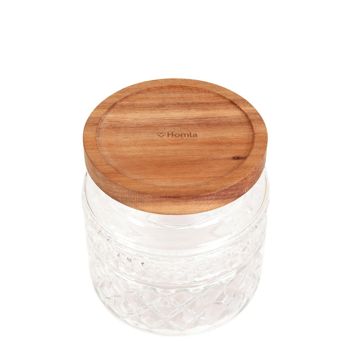 BEHÄLTER Moladri 1 l 4er-Set - Transparent, Glas (13/14/13cm) - Homla