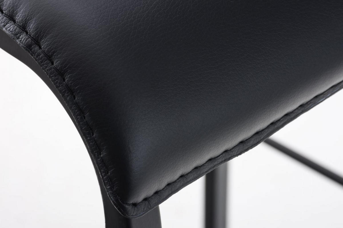 BARHOCKER Lederlook schwarz - Schwarz, Textil/Metall (43/103/51cm) - CLP