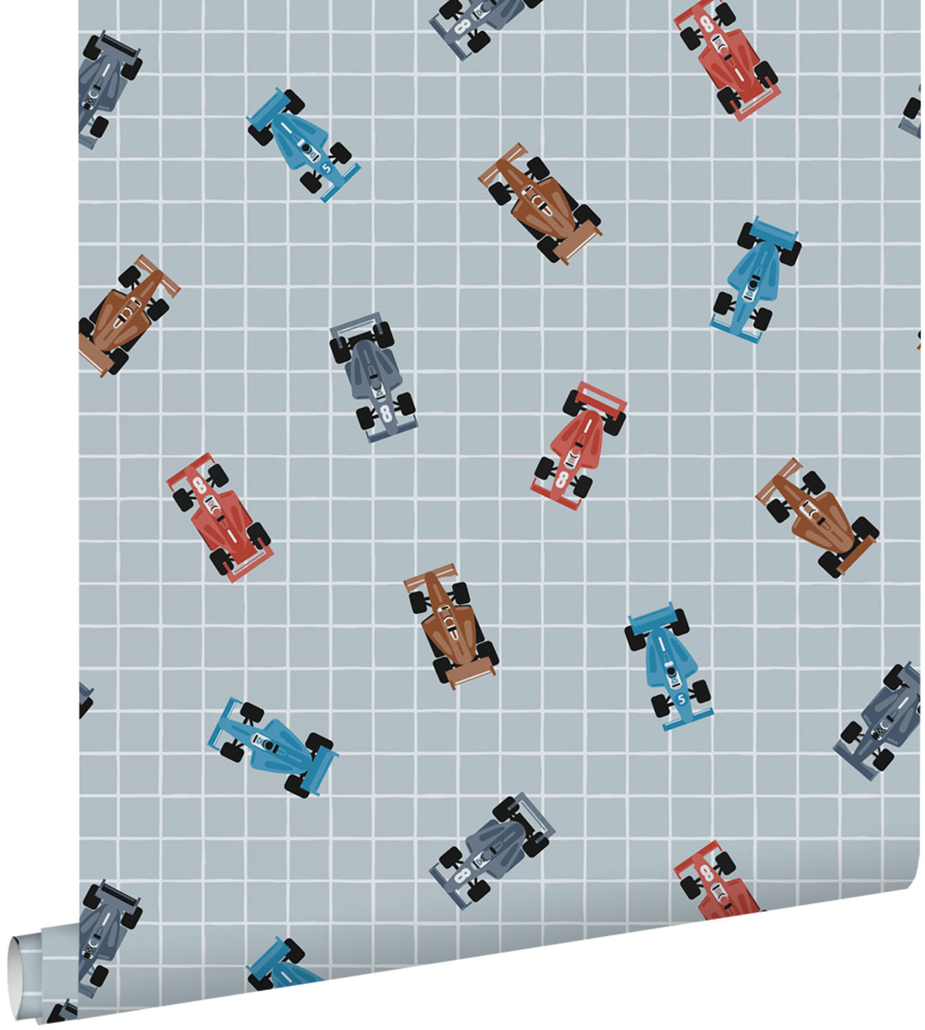 TAPETE Rennwagen 50 x 900 cm - Blau, Papier (50/0.1cm) - ESTAhome