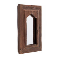 WANDSPIEGEL Sara 40x25 cm, Mahagoni Massivholz dunkelbraun - Braun, Holz (25/40/4cm) - DESIGN DELIGHTS