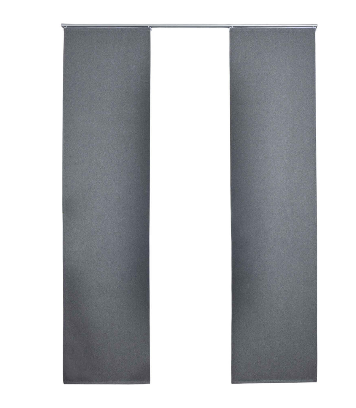 SCHIEBEVORHANG 2ER SET »München Dark« HxB 245x60 cm Grau - Grau, Textil (60/245cm) - Gardinenbox