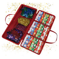 GESCHENKPAPIER-AUFBEWAHRUNG - Rot, Kunststoff/Textil (82/34/13cm) - Relaxdays