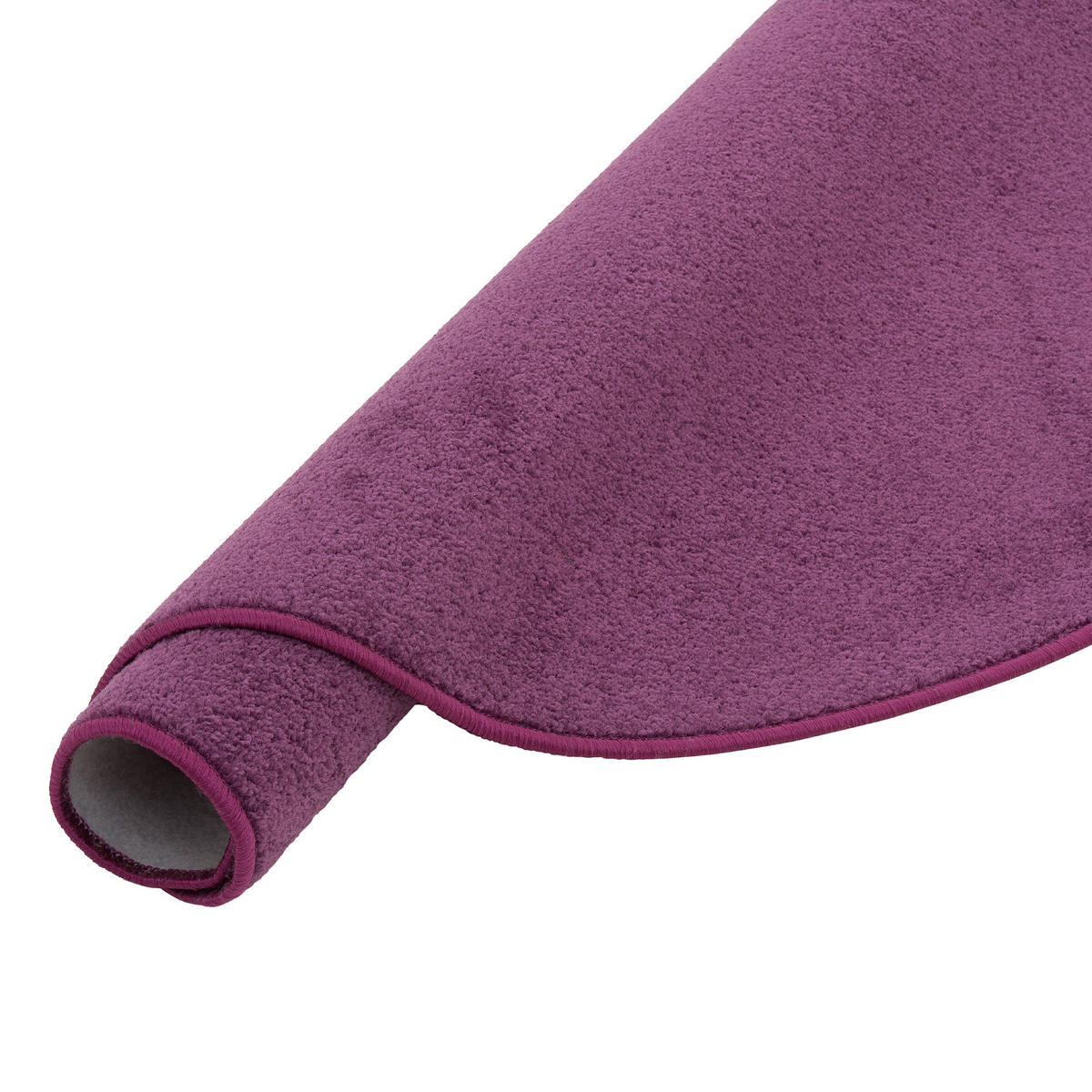 TREND VELOURS TEPPICH JOY RUND - Lila, Textil (100/100cm) - Snapstyle