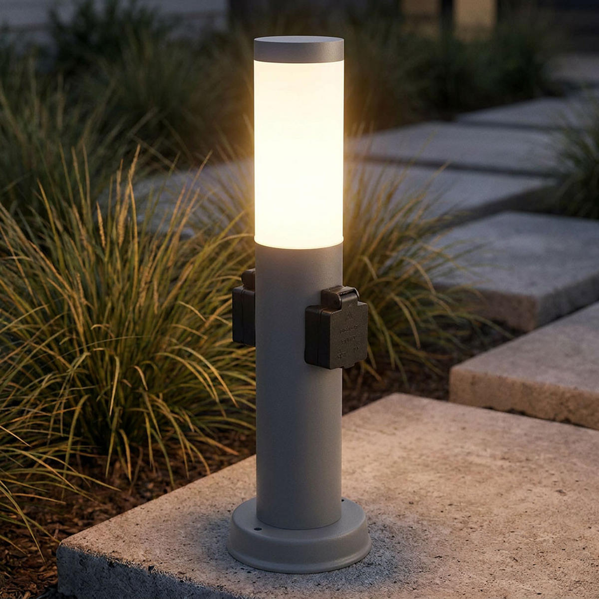 LED WEGELEUCHTE Edelstahl Anthrazit BOSTON - Anthrazit, Metall (12.7/12.7/45cm)