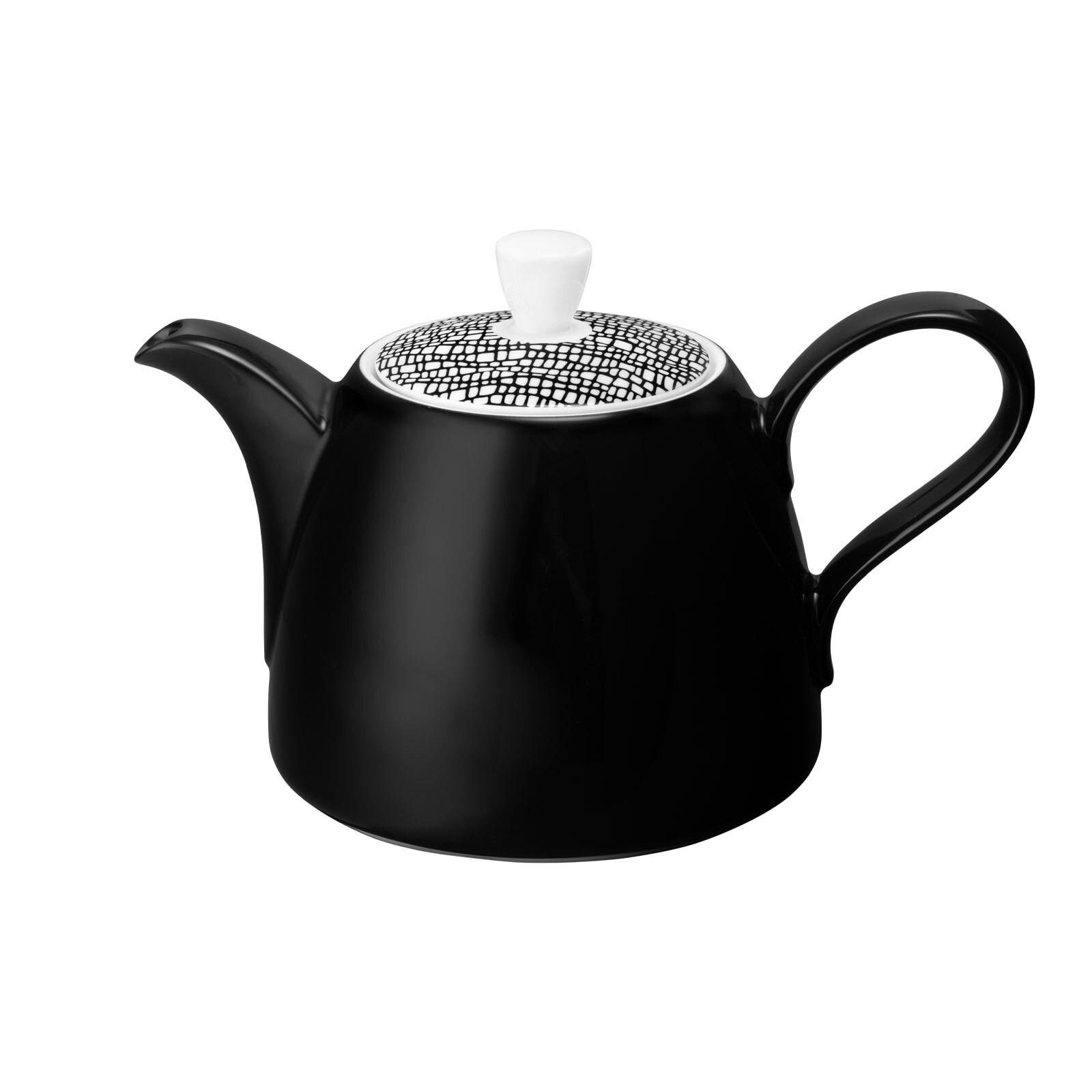 KANNE Life Fashion Glamorous Black 1,40 l - Schwarz, Keramik (1.4L) - Seltmann Weiden