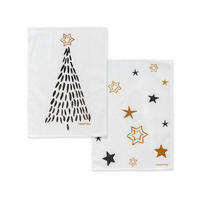 GESCHIRRTUCH (2 tlg) gold xmas 70x50 cm mehrfarbig - Multicolor, Textil (70/50cm) - Happy Friday